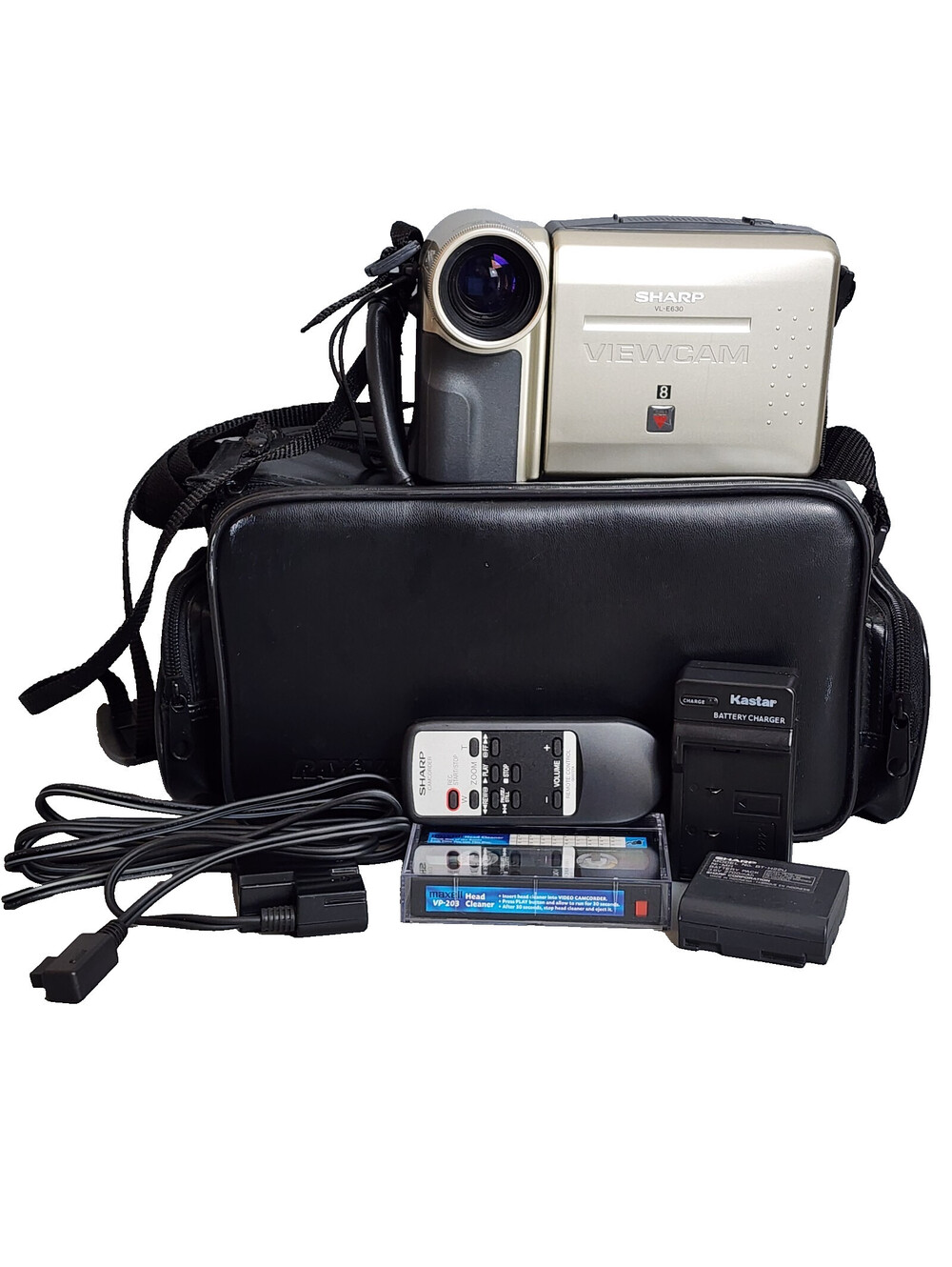 Sharp VL-E630U Video8 Viewcam 8mm Handheld Camcorder + Case & Remote
